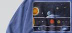 Oversized Snow Washed Cotton Sweatshirt - NASA Solar System Print