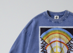Oversized Snow Washed Cotton Sweatshirt - Museum of Natural History Print