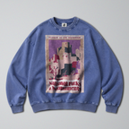 Oversized Snow Washed Cotton Sweatshirt - Pueblos of the Southwest Print