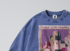 Oversized Snow Washed Cotton Sweatshirt - Pueblos of the Southwest Print