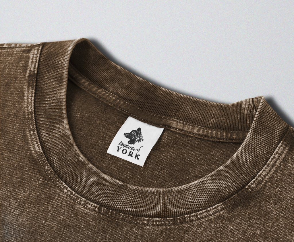 Oversized Snow Washed Cotton Tee - Morbid Public Hanging Print
