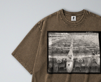 Oversized Snow Washed Cotton Tee - B24 Liberator Bombers Photo Print