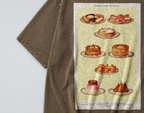 Oversized Snow Washed Cotton Tee - Retro Baking and Cakes Print