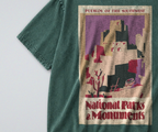 Oversized Snow Washed Cotton Tee - Pueblos of the Southwest Print