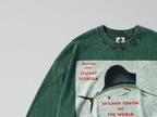 Oversized Snow Washed Long Sleeve Cotton Tee - Atlantic Sailfish Print