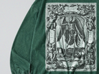 Oversized Snow Washed Long Sleeve Cotton Tee - Angel of Death Print