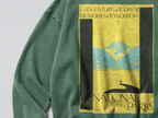 Oversized Snow Washed Cotton Sweatshirt - National Parks Print