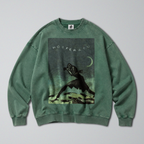 Oversized Snow Washed Cotton Sweatshirt - 1922 Nosferatu Movie poster Print