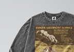 Oversized Snow Washed Long Sleeve Cotton Tee - Lassen Volcanic National Park
