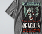 Oversized Snow Washed Cotton Tee - Bram Stoker's Dracula Theater Print