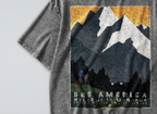 Oversized Snow Washed Cotton Tee - State of Montana Print