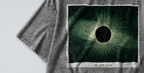 Oversized Snow Washed Cotton Tee - Solar Eclipse Print