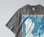 Oversized Snow Washed Cotton Tee - Yellowstone National Park Print