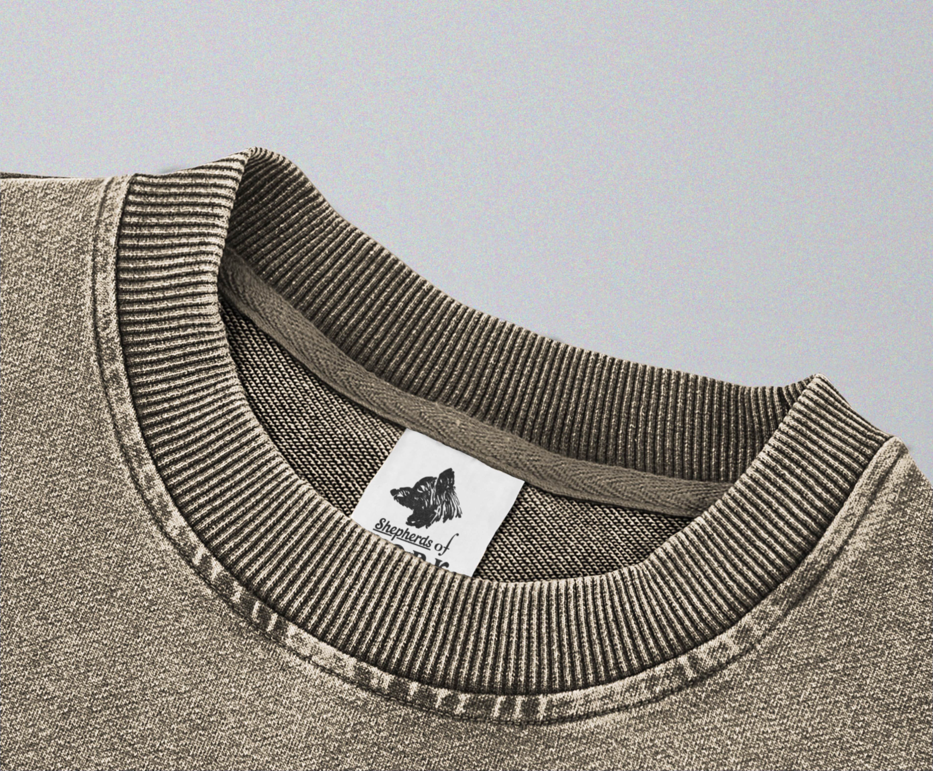 Oversized Snow Washed Cotton Sweatshirt - Alaskan Glaciers Print