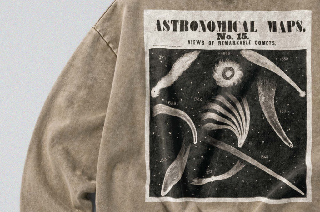 Map of Famous Comets - Sweatshirt