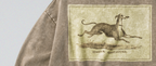 Oversized Snow Washed Cotton Sweatshirt - Italian Greyhound Print