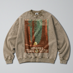 Oversized Snow Washed Cotton Sweatshirt - Sequoia National Park Print