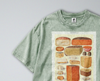 Oversized Snow Washed Cotton Tee - Retro Cheese Collection Print