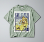 Oversized Snow Washed Cotton Tee - Wizard of Oz Print