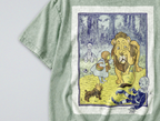 Oversized Snow Washed Cotton Tee - Wizard of Oz Print