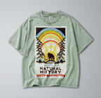 Oversized Snow Washed Cotton Tee - Museum of Natural History Print