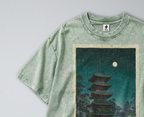 Oversized Snow Washed Cotton Tee - Japan's Asakusa Kinryuzan Temple Print