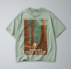 Oversized Snow Washed Cotton Tee - Sequoia National Park Print