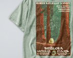 Oversized Snow Washed Cotton Tee - Sequoia National Park Print