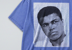 Oversized Snow Washed Cotton Tee - Muhammad Ali Photograph Print