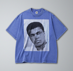 Oversized Snow Washed Cotton Tee - Muhammad Ali Photograph Print