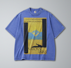 Oversized Snow Washed Cotton Tee - National Parks Print