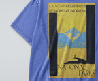 Oversized Snow Washed Cotton Tee - National Parks Print