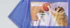 Oversized Snow Washed Cotton Tee - Funny Raccoon with Basketball Print