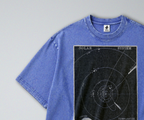 Oversized Snow Washed Cotton Tee - Star Chart of the Solar System Print