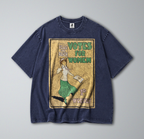 Oversized Snow Washed Cotton Tee - Votes for women Print