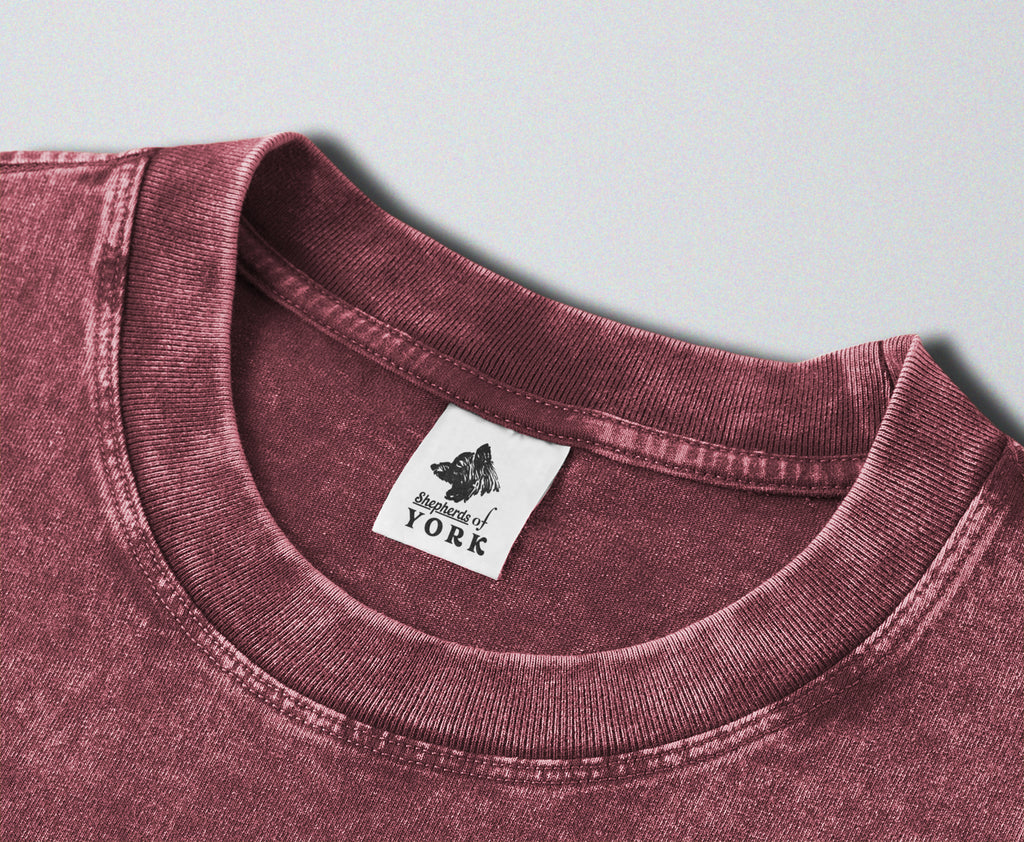 Oversized Snow Washed Cotton Tee - WW1 Memento Mori Print