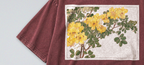 Oversized Snow Washed Cotton Tee - Japanese Botanical Wild Flower Print