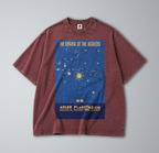 Oversized Snow Washed Cotton Tee - Star Gazing Planetarium Print