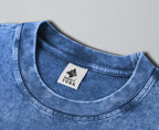 Oversized Snow Washed Cotton Tee - National Parks Print